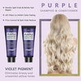 thumbnail image 3 of ExquisitePurple Shampoo and Conditioner Set for Blonde, Silver, Brown, Bleached, Highlighted Hair, Colored Hair, Enhance Blonde Tones, Repair Damaged, 3 of 5
