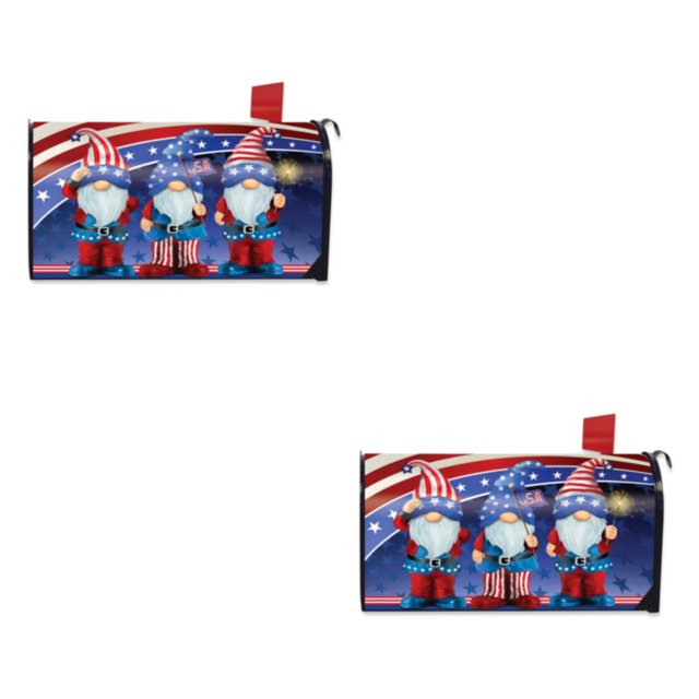 relayinert Brighten Up Front Yard Bright And Warm Decoration Mailbox Cover Standard Size Cloth Printed Spring Mailbox Cover YTYH2309100 2Set