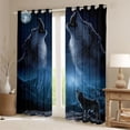 thumbnail image 2 of Castle Fairy Wolves Curtains Pack of 2 (42x84 Each),Moutain Animal Curtains Blackout, 2 of 6