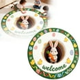 thumbnail image 2 of TIELUTT Round Easter Bunny Shaped Welcome Mat 2026 Easter Absorbent and Wear Mat Round Easter Rug Leather Throw Blanket Furry Rugs Fuzzy Blanket for Bed Loose Knit Blanket Washable Carpets for Living, 2 of 8