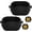 2 X Black, variant on TEXIJUSO Silicone Air Fryer Liners, 2Pack Square Air Fryer Basket Tray Airfryer Accessories Reusable Air Fryer Accessories Air Fryer Liners for Tower Ninja COSORI Tefal Philips Gourmia Airfryer