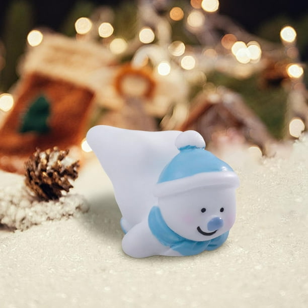Lindo Muñeco de Nieve Navideño, Árbol de Navidad, Paisaje Nevado, Accesorios de Decoración, Adornos Pequeños En Miniatura
