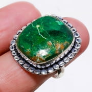 Sanora Chrysocolla Gemstone Handmade Fashion Ethnic Gift Ring Jewelry 8" SA 468