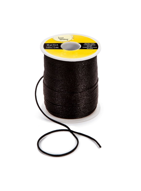 Black Rattail Cord by Bead Landing