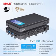 MeLE Intel N150 Mini PC Fanless Quieter4C 16GB 512GB USB-C Mini Desktop Computer