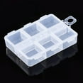 thumbnail image 2 of 30pcs Rectangle Polypropylene(PP) Bead Storage Container 6 Compartment Organizer boxes with Hinged Lid for Jewelry Small Accessories Clear 8.2x6.3x1.5cm, 2 of 4