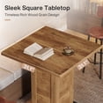 thumbnail image 4 of Fnova 31 Inch Square Bar Height Table with Metal Footrest, Industrial Bar Table for Home Bar Bistro Cafe Small Space, 4 of 14