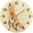 thumbnail image 5 of SKYSONIC Watercolor Fox Wall Clock 10 Inch Silent Non Ticking Round Clock Oil Painting Clock Easy to Read Clock for Living Room Bedroom Bathroom Home Decor, 5 of 7