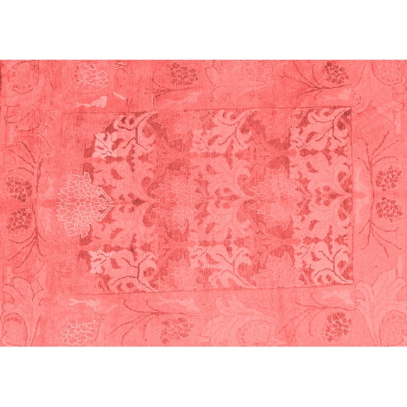 Ahgly Company Machine Washable Indoor Rectangle Oriental Red Traditional Area Rugs, 8' x 10'