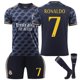 thumbnail image 1 of 2324 Camiseta de fútbol visitante del Real Madrid No. 7 Vinicius 5 Bellingham 10 Modric conjunto de camisetas para niñosCristiano Ronaldo 7 con calcetines a juego, 1 of 3