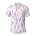 thumbnail image 2 of Daiia Lavender Flowers Pattern Men’s Polo Shirts,Solid Deck Shirt,Classic Fit, Breathable Cotton Polo for Casual and Sport Wear-X-Large, 2 of 7