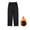Black, variant on QUDDERR Toddler Kids Straight Sweatpants Boys Girls Fleece Jogger Pants Padded Thick School Uniform Pants 5-19T Winter Elastic Waist Thick Trousers for Youth