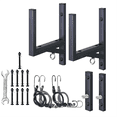 thumbnail image 2 of Ladder Rack for Trailer, 2 Racks Heavy Duty Steel Ladder Racks Side Mount Trailer Ladder Rack Fit for Enclosed Trailer, 2 of 8