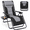 Grey/Black, variant on LIFERECORD Zero Gravity Chair, Patio Folding Recliner with Headrest Portable Reclining Chairs with Cup Holder Trays for Outdoor, Black & Grey