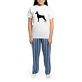 thumbnail image 4 of CafePress - Doberman Santa Women's Light Pajamas - Women's Short Sleeve Print T-Shirt and Pants Light Cotton Pajama Set, 4 of 7