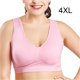 thumbnail image 1 of Sujetador sin costuras Wireless Hacer subir Lingerie Plus Size Yoga Sport Underwear, Rosa, 4XL Eigraketly AP002554-22, 1 of 4