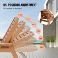 thumbnail image 3 of KFFKFF Chaise Longue, Capacité de Poids de 400 Lb, Chaise Longue de Patio Réglable à 6 Positions, Chaise Longue d'Extérieur en HDPE avec Dossier et Porte-Gobelet, Brun, 3 of 9
