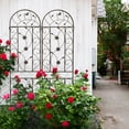 thumbnail image 3 of 4 Pack 86" H Large Garden Trellis，Heavy Duty Rustproof Black Iron Plant Trellis for Potted Plant Support Metal Climbing Rose Trellis, 3 of 11