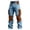 Light Blue@GC@, variant on Mens Baggy Cargo Pants Wide Leg Knit Pants for Men Trendy Elastic Waist Patchwork Color Soft Athletic Joggers With Pocket