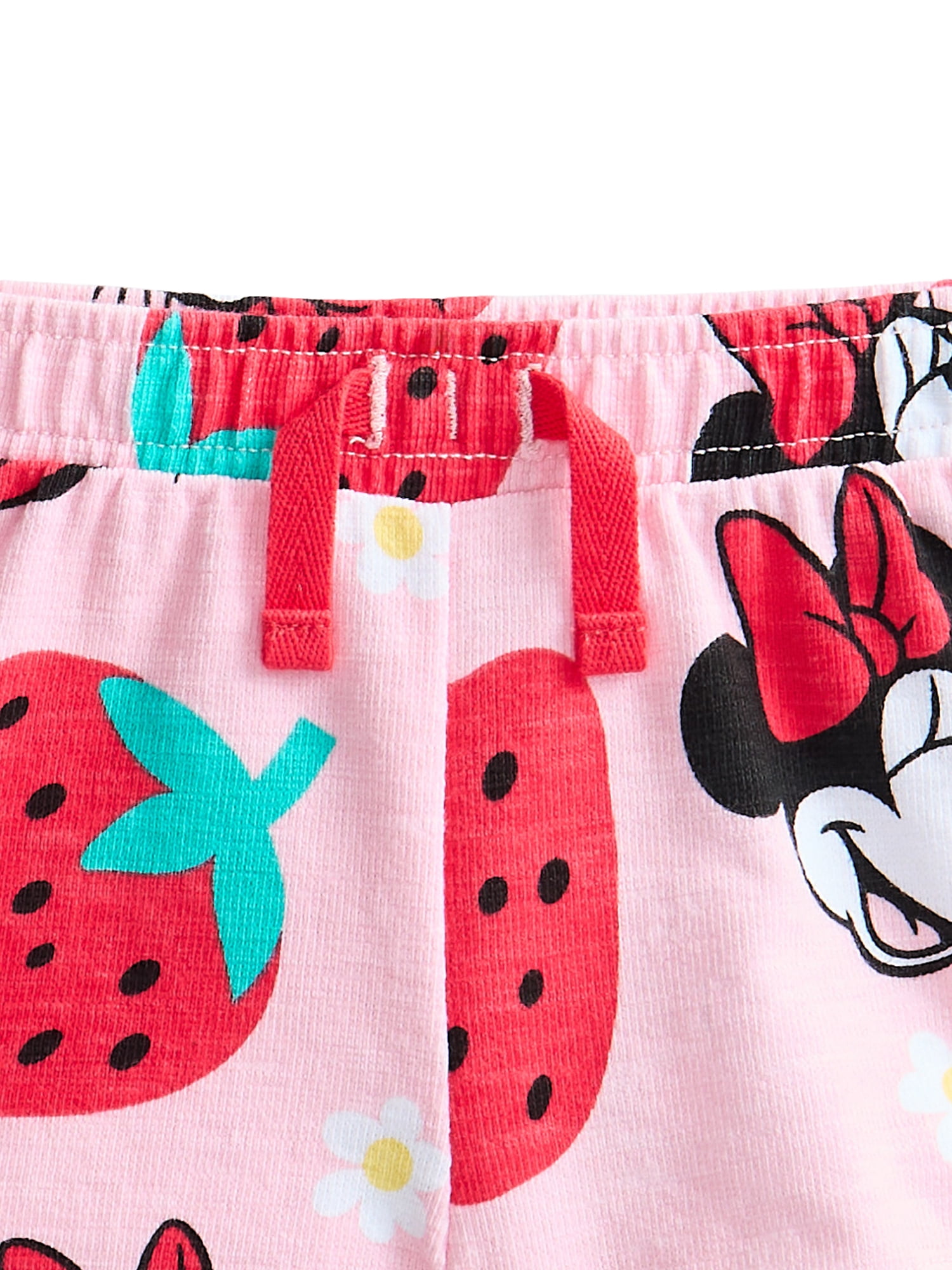 Minnie Mouse Toddler Girls' Short Sleeve Graphic Tee and Matching Ruffle Shorts Set, 2-Piece, Sizes 12M-5T