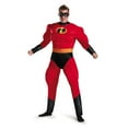thumbnail image 1 of Disguise Men's Plus Size Mr. Incredible Deluxe Muscle Adult Costume, red, XXL (50-52), 1 of 2