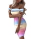 thumbnail image 1 of Qarigey Vestido sin hombros Impreso Mini Sundress Playa Vacaciones Fiesta Clubwear Banquete Cumpleaños Verano Ropa de moda Vestidos Rosa S Qarigey AP010942-01, 1 of 6