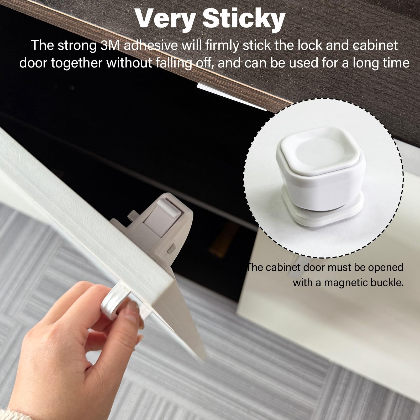 kimitimi 24 Pack Magnetic Cabinet Locks Baby Proofing - Child Safety Cabinet Latch Locks with Adhesive, No Drill or Tools Installation, for Cabinets Drawers Doors