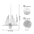 thumbnail image 2 of 13lb Ship Anchor Kit Carbon Steel Heavy Duty Fluke Style Boat Anchor with Nylon Rope Chain for Fresh Water Sea, 2 of 7
