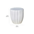 thumbnail image 2 of Seasonal Living Ceramic Scallop 18" Modern Stool in Snow White, 2 of 3