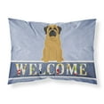 thumbnail image 1 of Carolines Treasures BB5599PILLOWCASE Mastiff Welcome Fabric Standard Pillowcase, 1 of 2