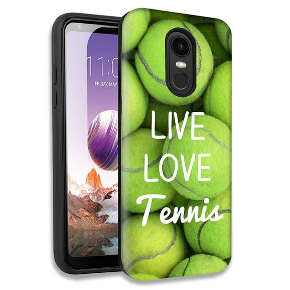 Mundaze Love Tennis Double Layer Hybrid Case Cover For LG Tribute Dynasty/Aristo 2/Aristo 3 Plus