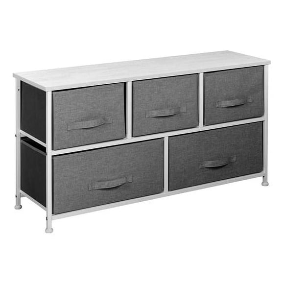 Cajonera de Tela y Metal Houzer Organizador 5 Cajones Gris Buró
