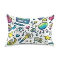 thumbnail image 7 of Yayeee Pillowcase King Size Set of 2 Satin Wrinkle Resistant Pillow Case, Blue Doodle Pattern, 7 of 7