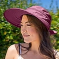 thumbnail image 2 of Hfolob Sun Hats For Women Wide Brim Ponytail Adjustable Beach Hat Sun Hat For Summer, 2 of 4