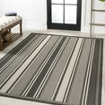 thumbnail image 3 of JONATHAN Y SANTA MONICA 3 x 5 Area Rug, Haynes Double Stripe - Black/Cream, SMB202B-3, 3 of 8