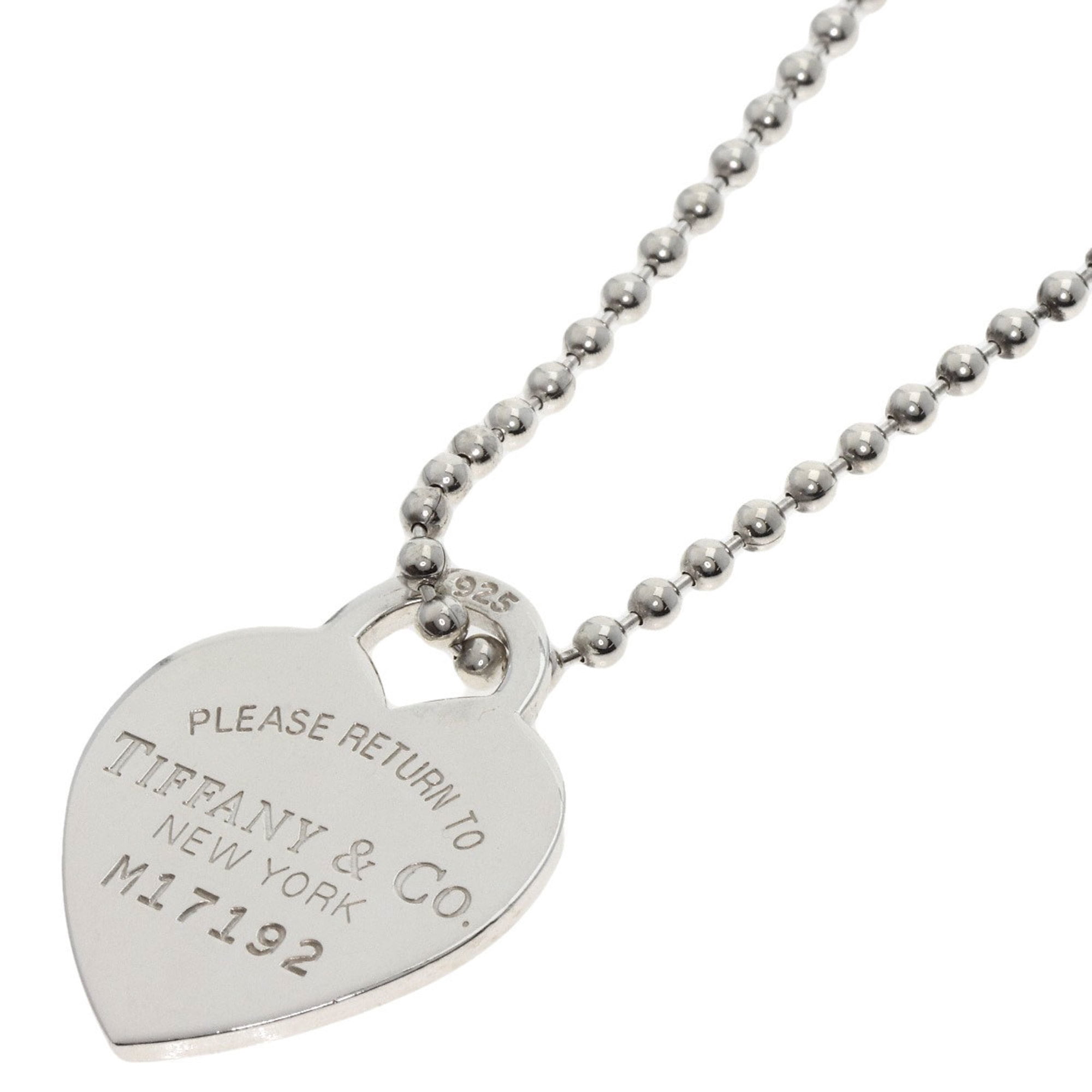 Pre-Owned Tiffany Return to Heart Tag Necklace in Silver for Women, TIFFANY & Co. (Good)