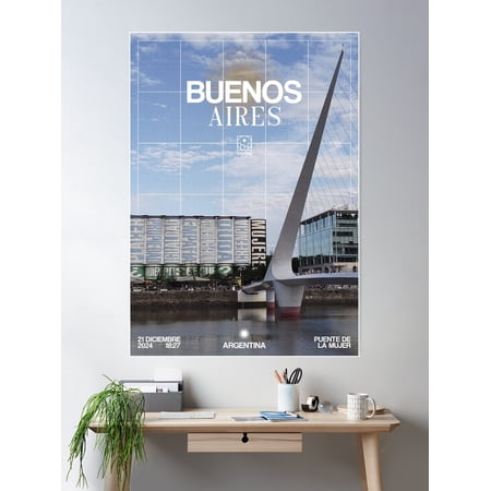 Buenos Aires Vibes: Urban Soul & Culture Poster Wall Art, Modern Wall Decor For Living Room Bedroom, 24x36 UNFRAMED