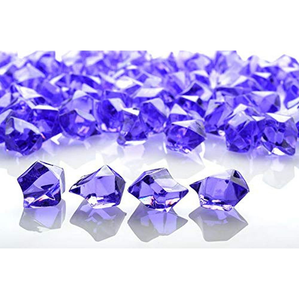 Quasimoon Dark Purple Colored Gemstones Acrylic Crystal Wedding Table