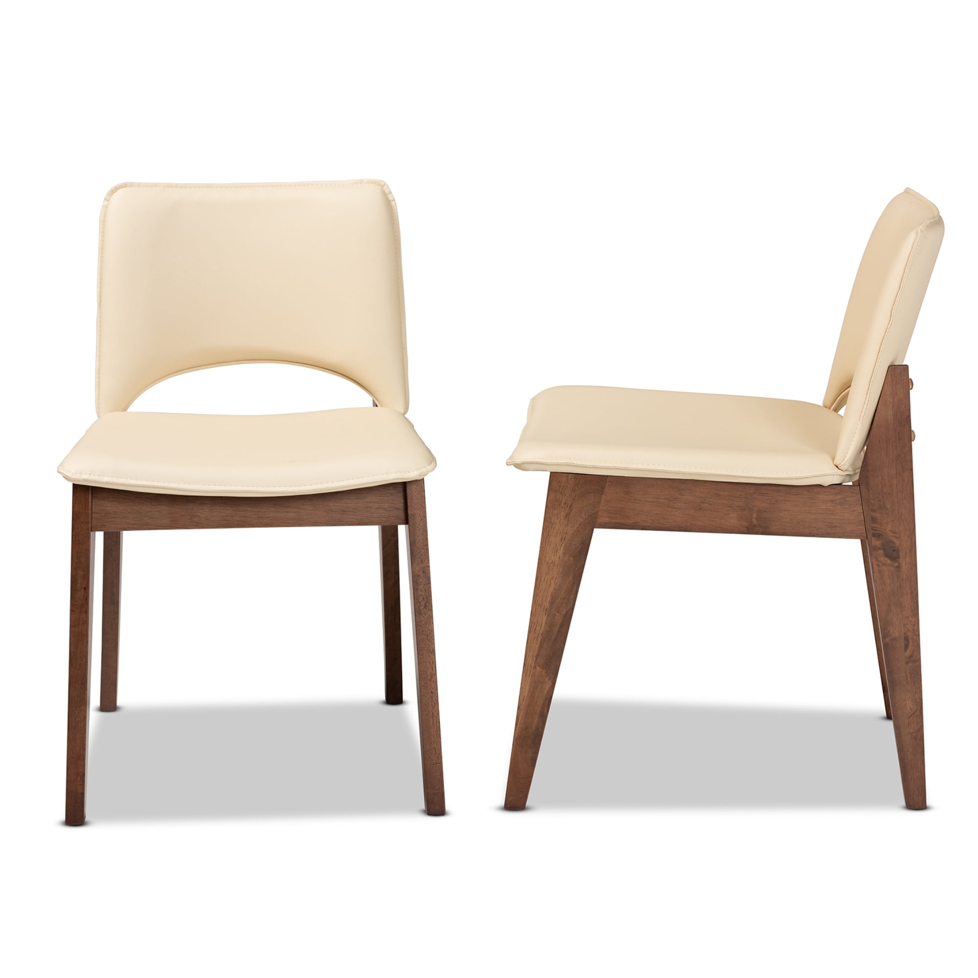 Baxton Studio Afton Dining Chair, Set of 2, Beige
