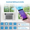 thumbnail image 2 of 10,000 BTU Window Mounted Air Conditioner, TurboFast Cooling AC Unit Cools 450 Sq. Ft., Window AC Unit w/Remote/Wi-Fi App Control, Easy Install Kit, 3in1 Smart Air Conditioner w/Dehumidifier& Fan, 2 of 8
