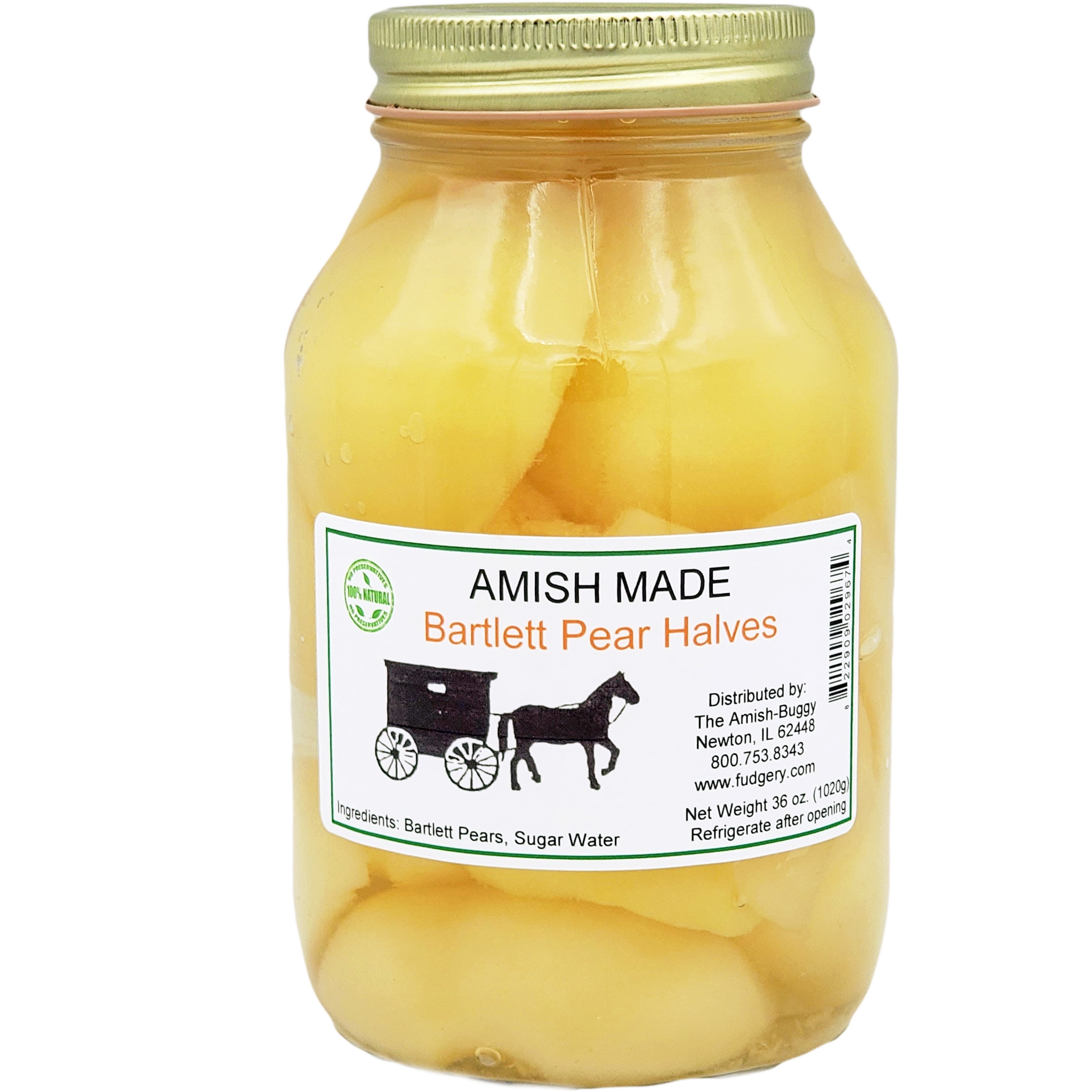 Amish Made Canned Fruit (Bartlett Pear Halves (2-32 oz. Jars))