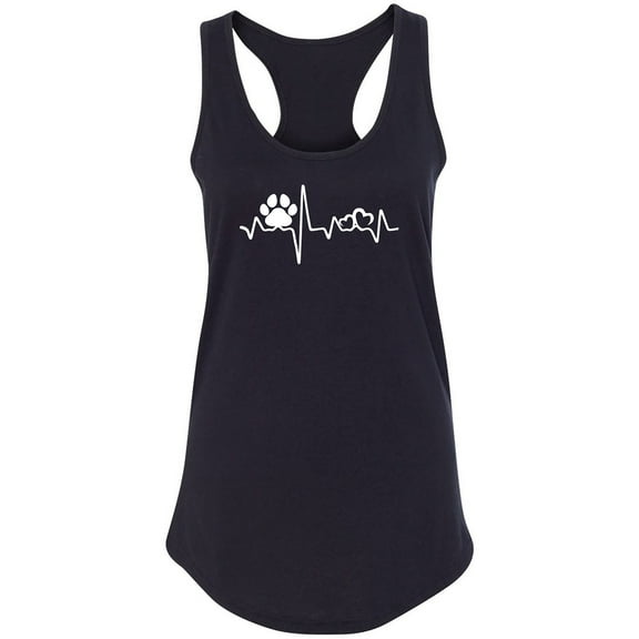 Paw Heartbeat Racerback Tank