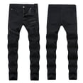 thumbnail image 2 of Mens New Fashion Elastic Personality Stretch Ripped Personality Denim Trousers, 2 of 9