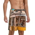 thumbnail image 2 of Vsdgher Modern Urban Monkey Print Men's Pajama Shorts Lounge Bottoms Sleep Shorts Elastic Waist Lightweight PJ Shorts with Pockets-X-Large, 2 of 6