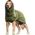 thumbnail image 3 of Ropa para mascotas Chaqueta de terciopelo polar a prueba de frío Chaleco Otoño Invierno Abrigo universal para ropa para cachorros de perros grandes, medianos y pequeños (Color: Verde militar, Tamaño:, 3 of 4
