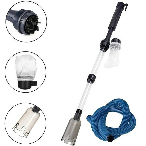 Fish Tank Gravel Vacuum Cleaner Electric Aquarium Gravel Cleaning Battery  Operated Siphon Pump Water Changer Cleaner 