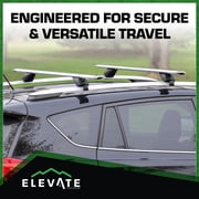 Elevate Outdoor 55 Aluminum Cross Bars with 200 lb. Capacity and Lockable Design