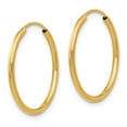 thumbnail image 2 of Real 14kt Yellow Gold Madi K Endless Hoop Earrings; for Adults and Teens; for Women and Men, 2 of 3