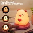 thumbnail image 3 of Luz nocturna para guardería para bebé, regulable en 3 direcciones, pequeña, luz nocturna recargable para dormitorio de niños, baño, pasillo, blanco cálido, 3 of 5
