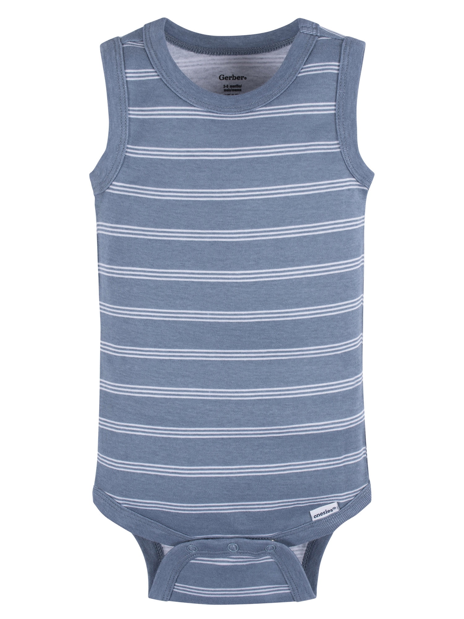 Gerber Baby Boys or Girls Casual Sleeveless Bodysuits, 5-Pack, Sizes 0/3 Months- 24 Months